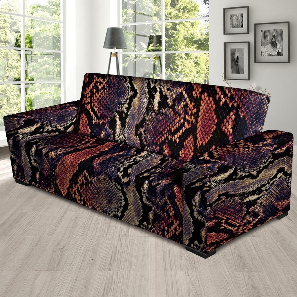 Python Snakeskin Print Sofa Cover-grizzshop