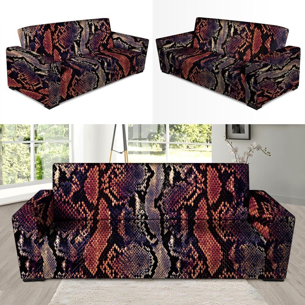 Python Snakeskin Print Sofa Cover-grizzshop