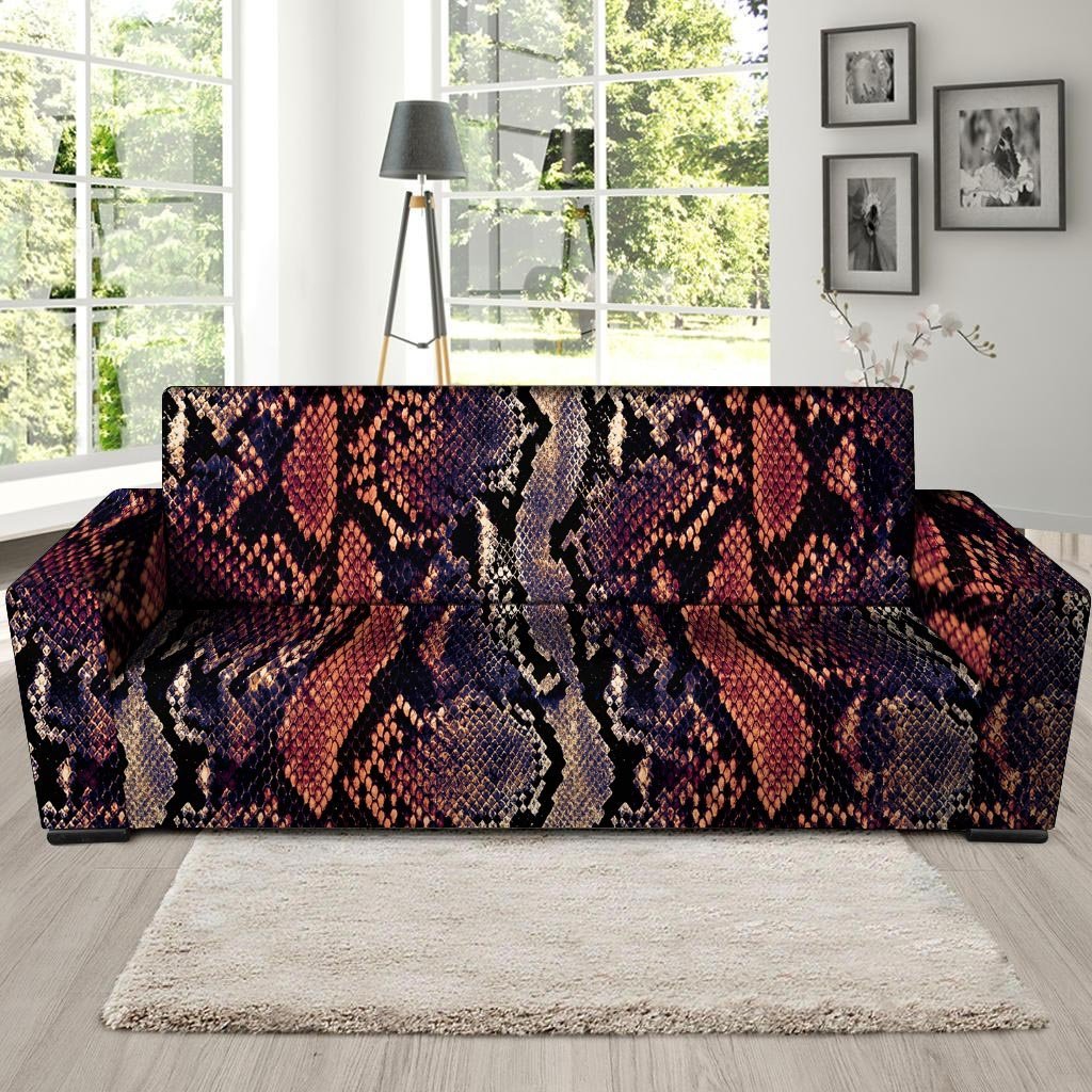 Python Snakeskin Print Sofa Cover-grizzshop