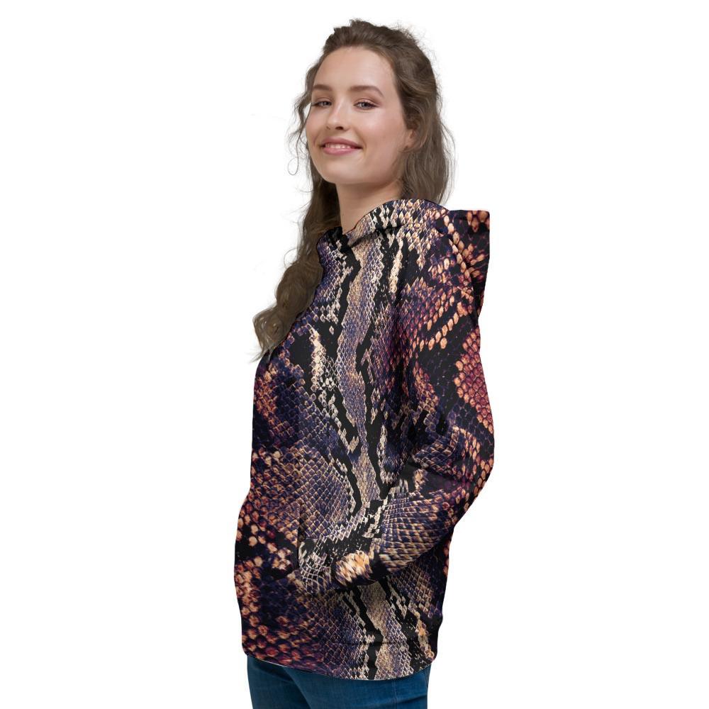 Python Snakeskin Print Women's Hoodie-grizzshop