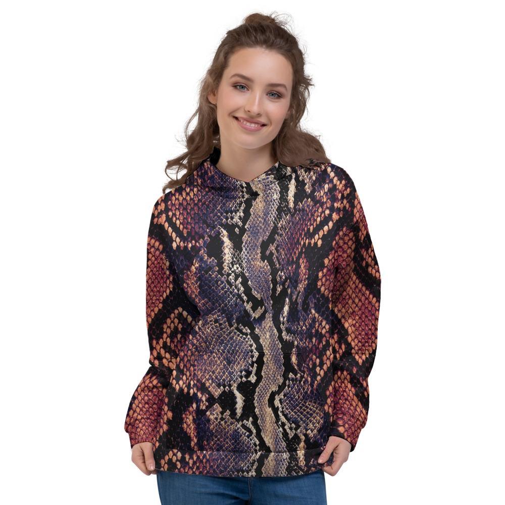 Python Snakeskin Print Women's Hoodie-grizzshop