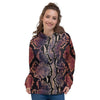 Python Snakeskin Print Women's Hoodie-grizzshop