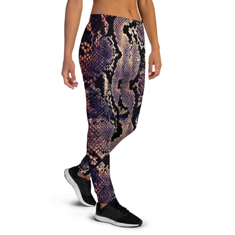 Python Snakeskin Print Women's Joggers-grizzshop