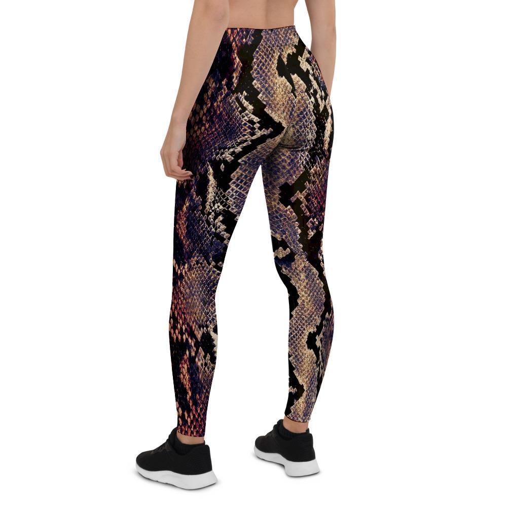 Python Snakeskin Print Women's Leggings-grizzshop