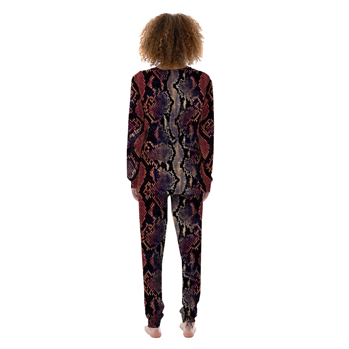 Python Snakeskin Print Women's Pajamas-grizzshop