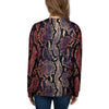 Python Snakeskin Print Women's Sweatshirt-grizzshop