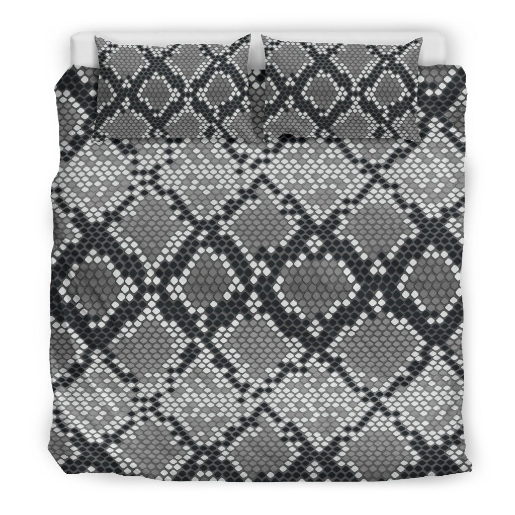 Python Skin Snakeskin Pattern Print Duvet Cover Bedding Set-grizzshop