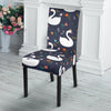 Queen Floral Swan Pattern Print Chair Cover-grizzshop