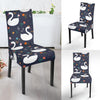 Queen Floral Swan Pattern Print Chair Cover-grizzshop