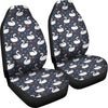 Queen Floral Swan Pattern Print Universal Fit Car Seat Cover-grizzshop