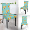 Queen King Corgi Pattern Print Chair Cover-grizzshop