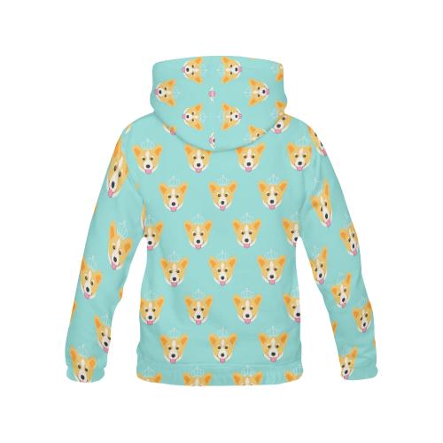 Queen King Corgi Pattern Print Men Pullover Hoodie-grizzshop