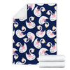 Queen Swan Pattern Print Blanket-grizzshop