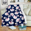 Queen Swan Pattern Print Blanket-grizzshop