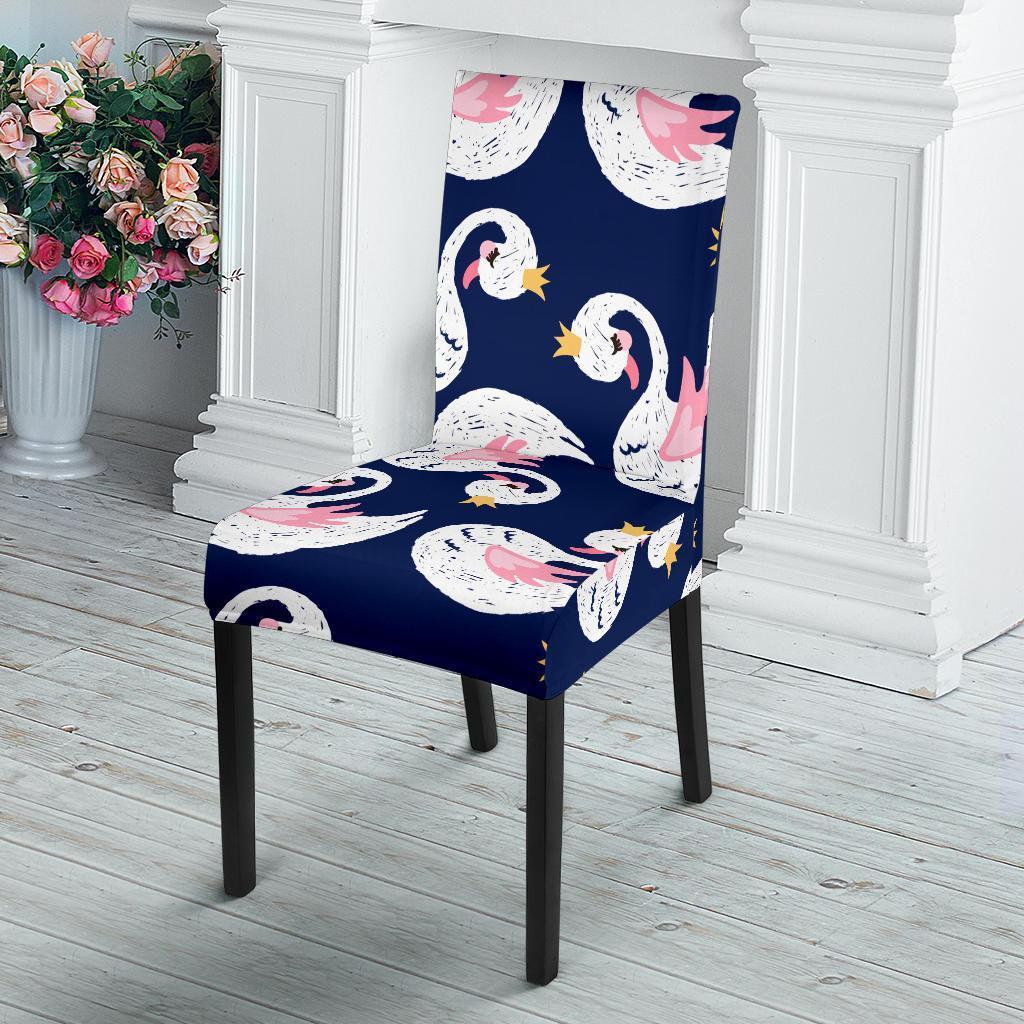 Queen Swan Pattern Print Chair Cover-grizzshop