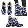 Queen Swan Pattern Print Comfy Winter Boots-grizzshop