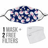 Queen Swan Pattern Print Face Mask-grizzshop