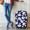 Queen Swan Pattern Print Luggage Cover Protector-grizzshop