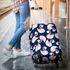 Queen Swan Pattern Print Luggage Cover Protector-grizzshop