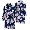 Queen Swan Pattern Print Men Long Robe-grizzshop