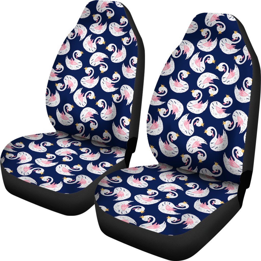 Queen Swan Pattern Print Universal Fit Car Seat Cover-grizzshop