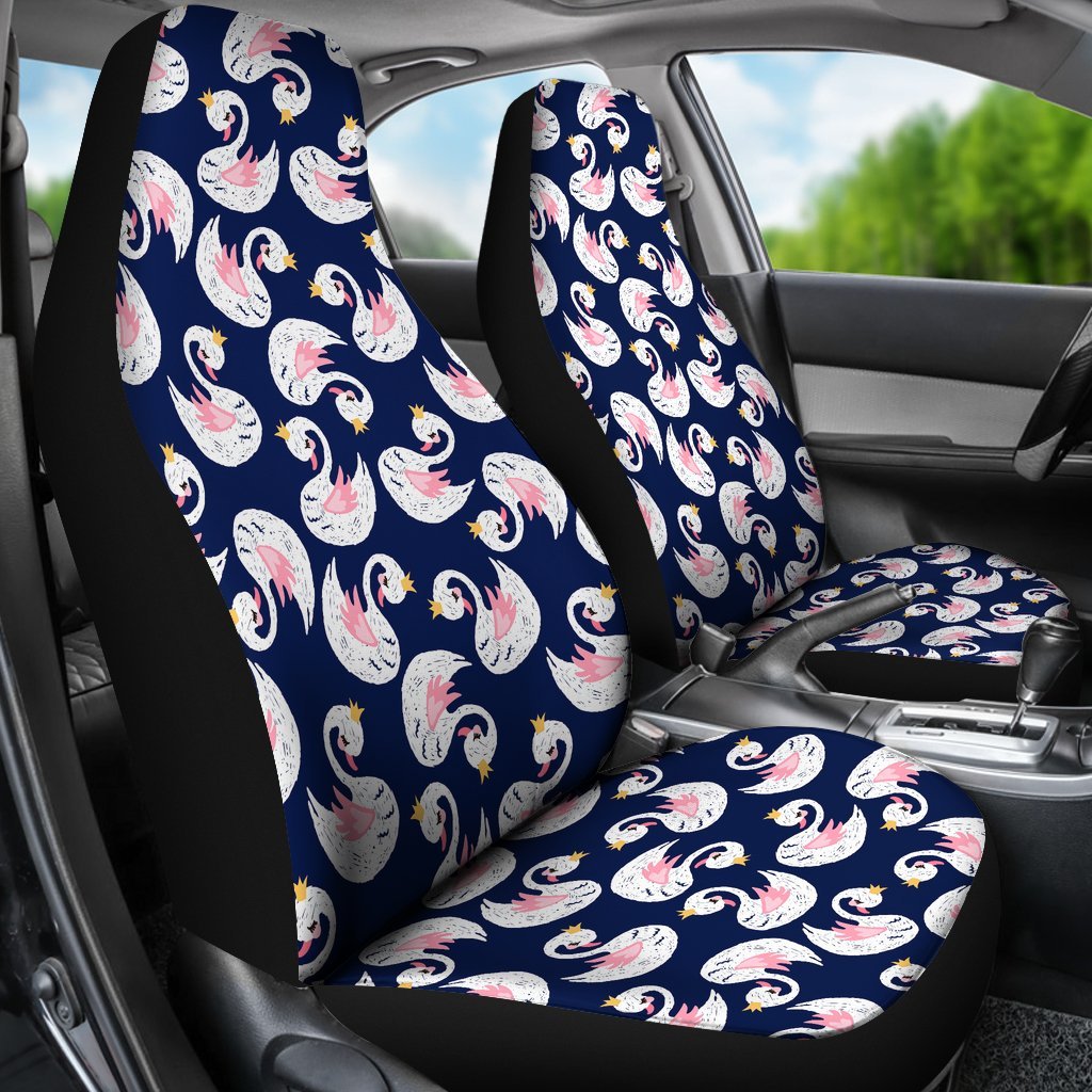 Queen Swan Pattern Print Universal Fit Car Seat Cover-grizzshop