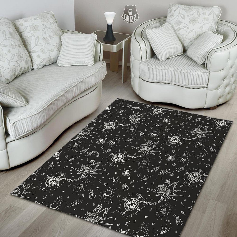 Quote Motorcycle Print Pattern Floor Mat-grizzshop