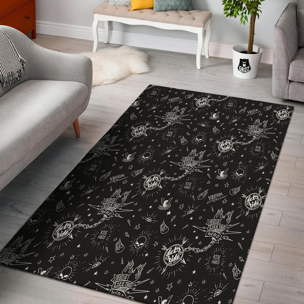 Quote Motorcycle Print Pattern Floor Mat-grizzshop