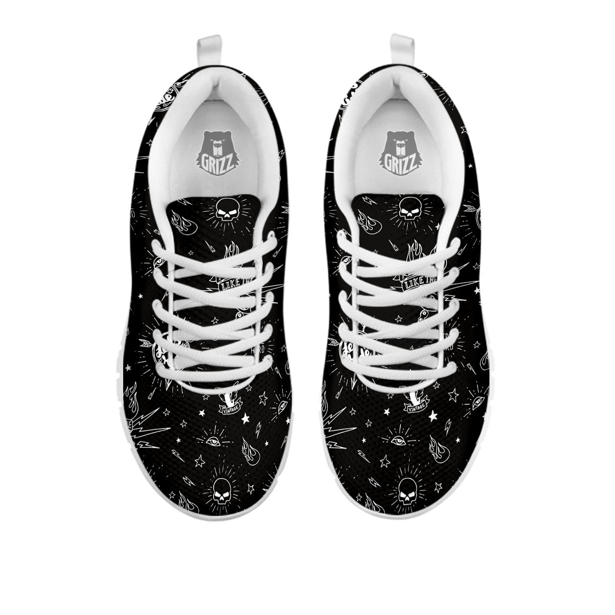 Quote Motorcycle Print Pattern White Sneaker-grizzshop