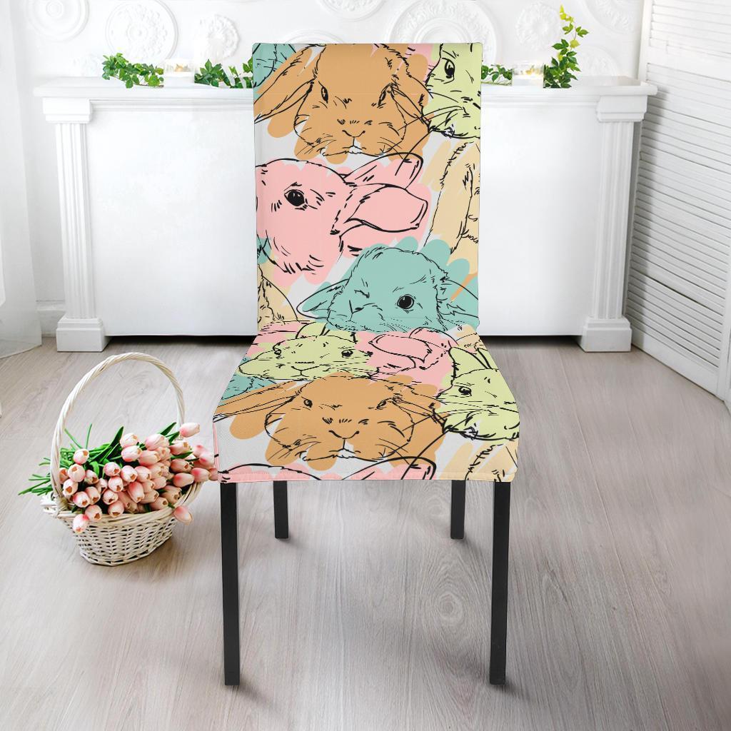 Rabbit Bunny Pattern Print Chair Cover-grizzshop