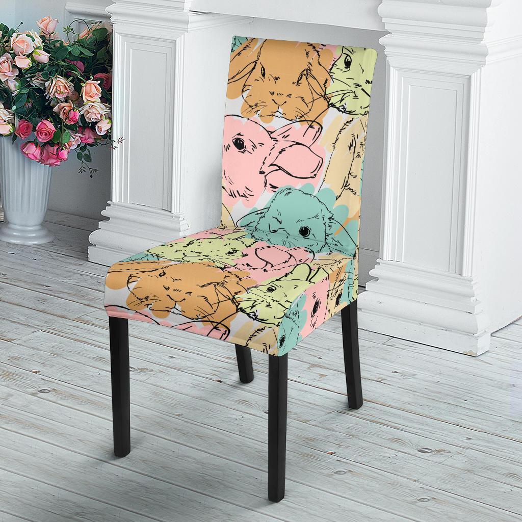 Rabbit Bunny Pattern Print Chair Cover-grizzshop