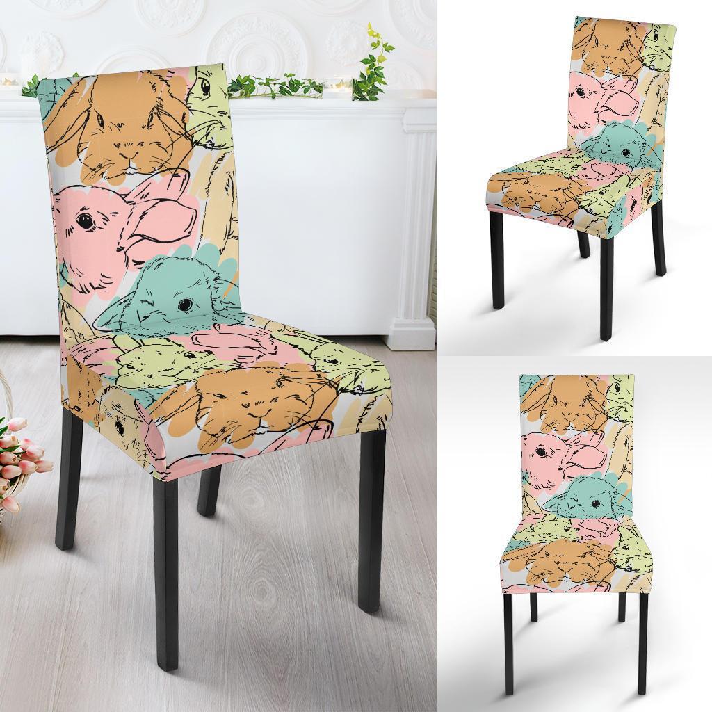 Rabbit Bunny Pattern Print Chair Cover-grizzshop