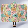 Rabbit Bunny Pattern Print Hooded Blanket-grizzshop