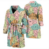 Rabbit Bunny Pattern Print Men Long Robe-grizzshop