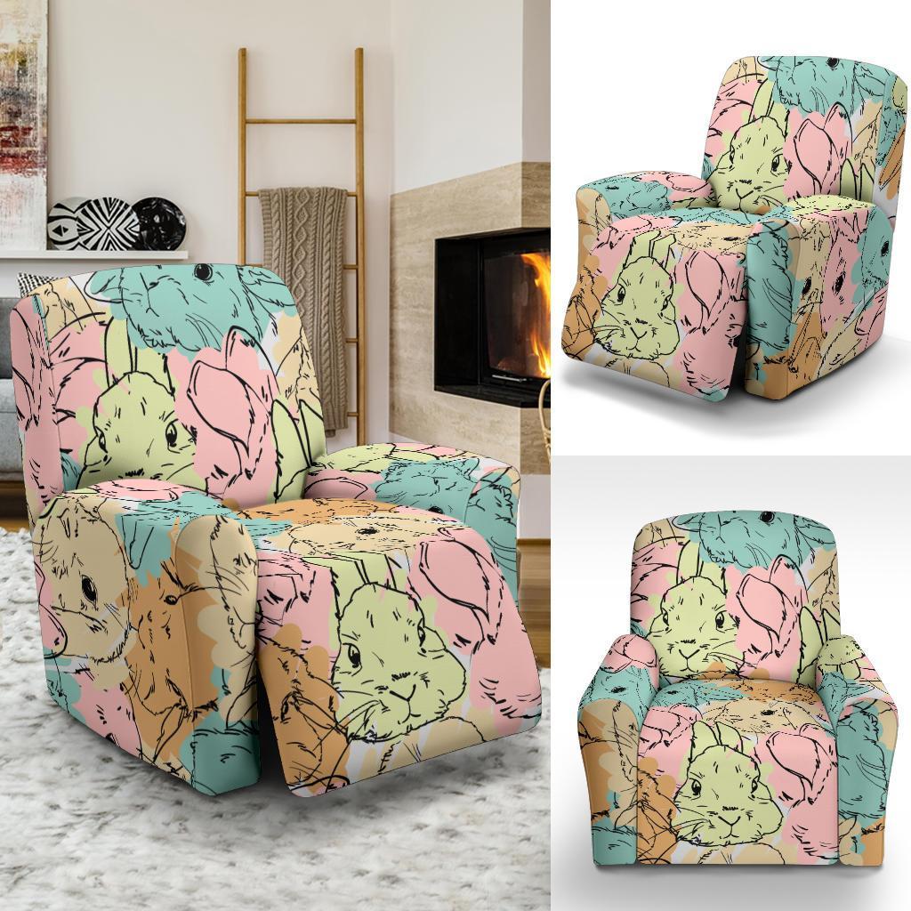 Rabbit Bunny Pattern Print Recliner Cover-grizzshop