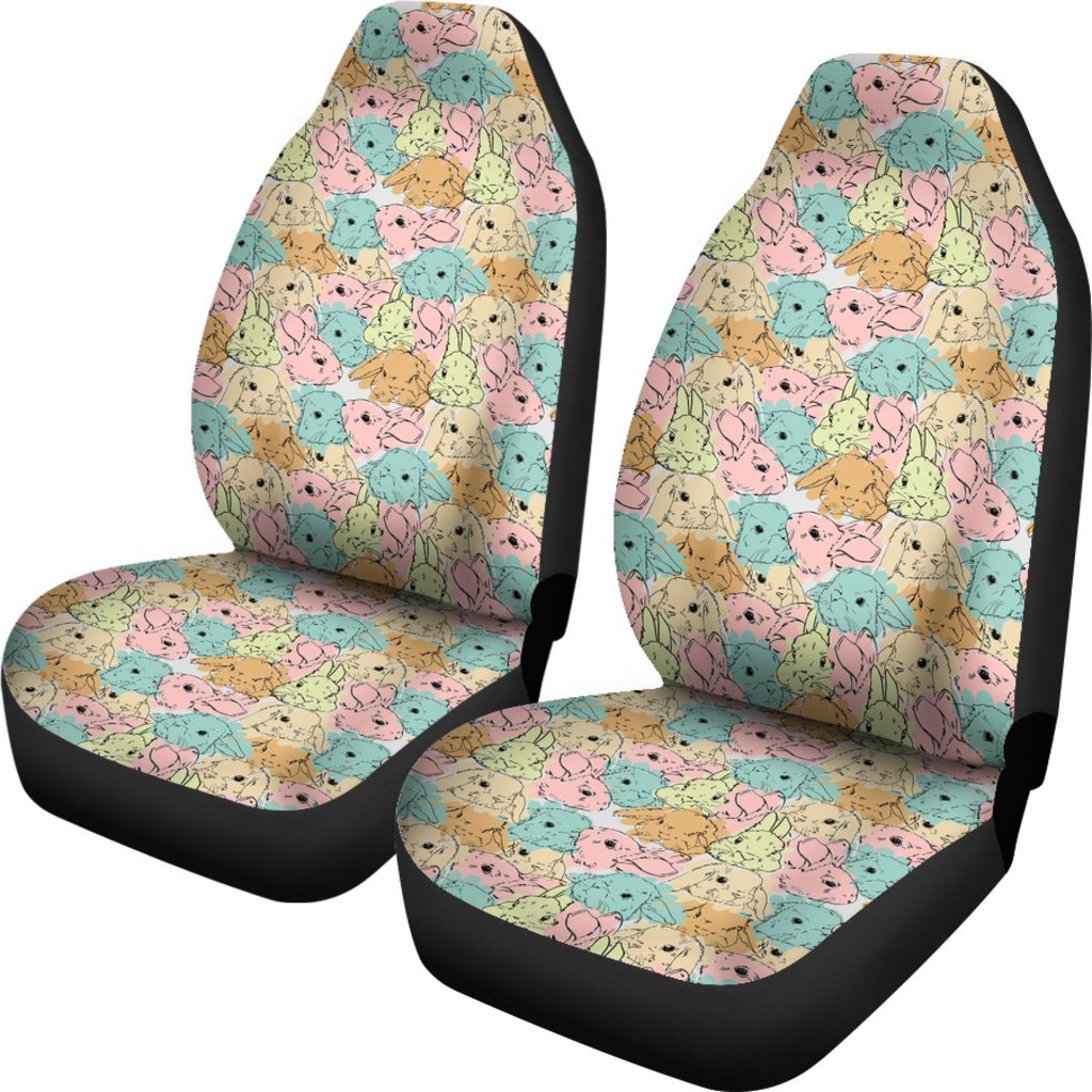 Rabbit Bunny Pattern Print Universal Fit Car Seat Cover-grizzshop
