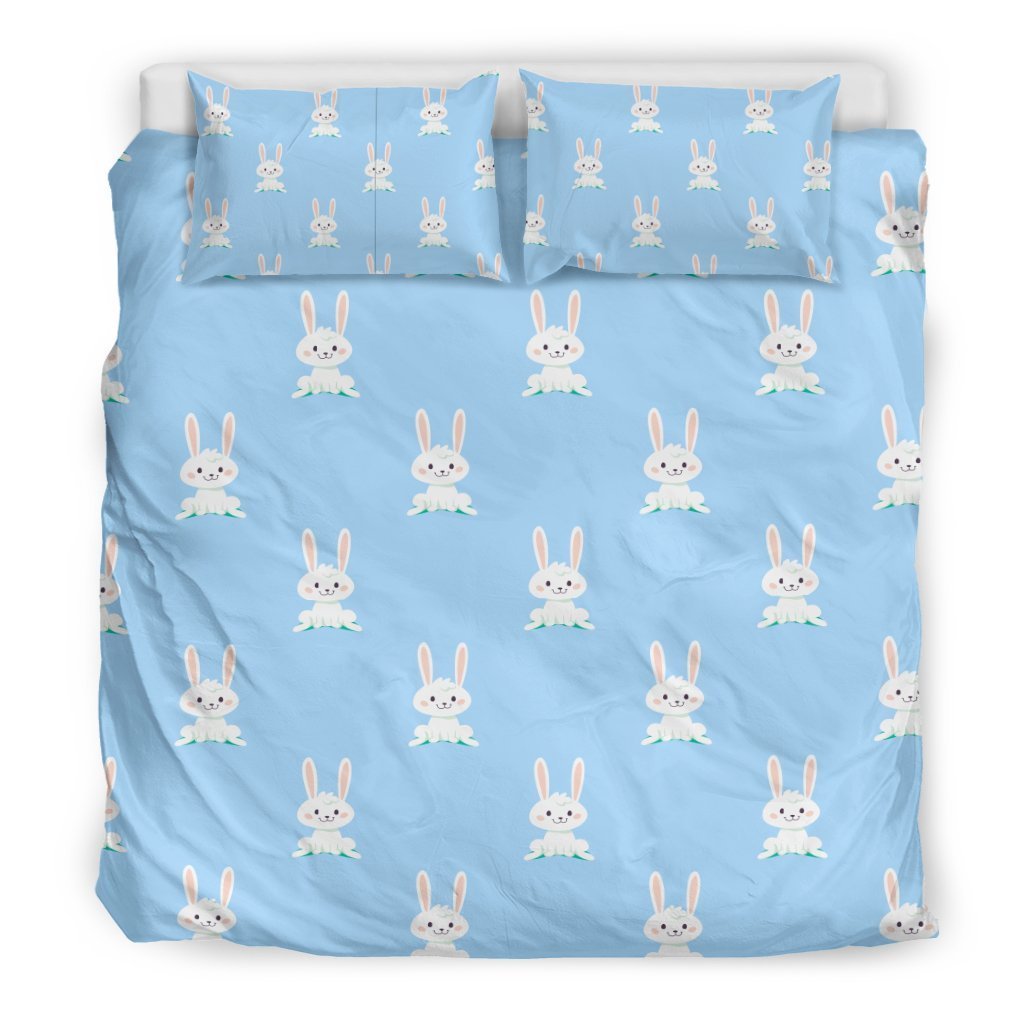 Rabbit Bunny Print Pattern Duvet Cover Bedding Set-grizzshop
