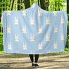 Rabbit Bunny Print Pattern Hooded Blanket-grizzshop