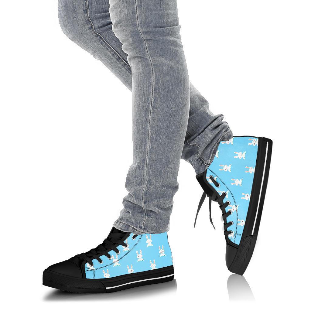 Rabbit Bunny Print Pattern Men Women's High Top Shoes-grizzshop