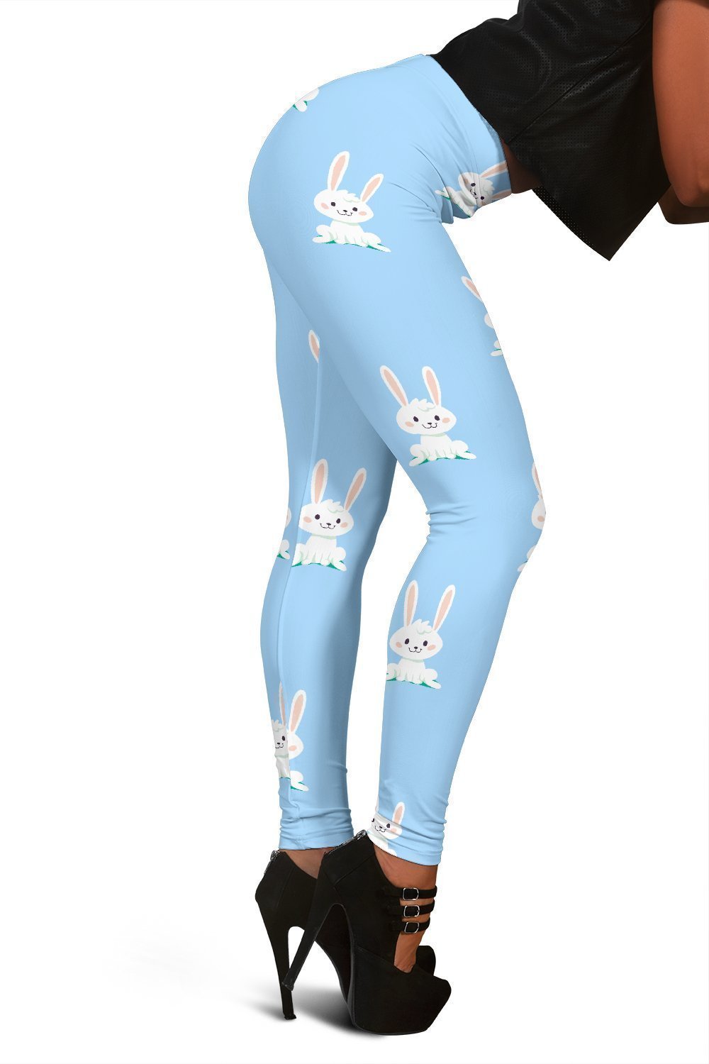 Rabbit Bunny Print Pattern Women Leggings-grizzshop