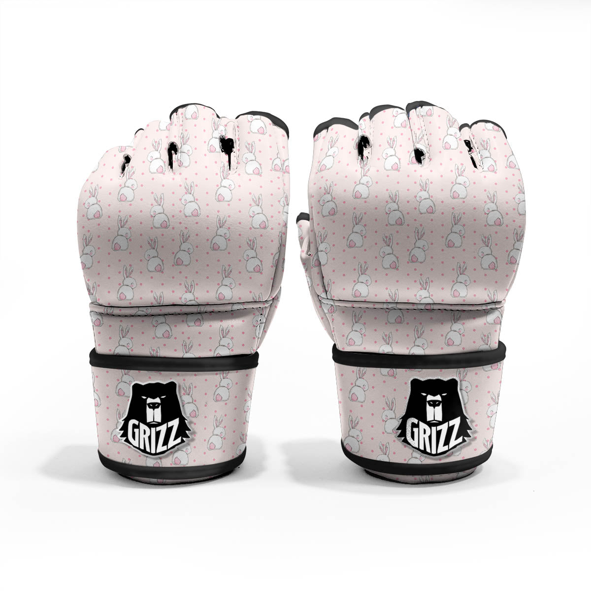 Rabbit Cartoon Print Pattern MMA Gloves-grizzshop