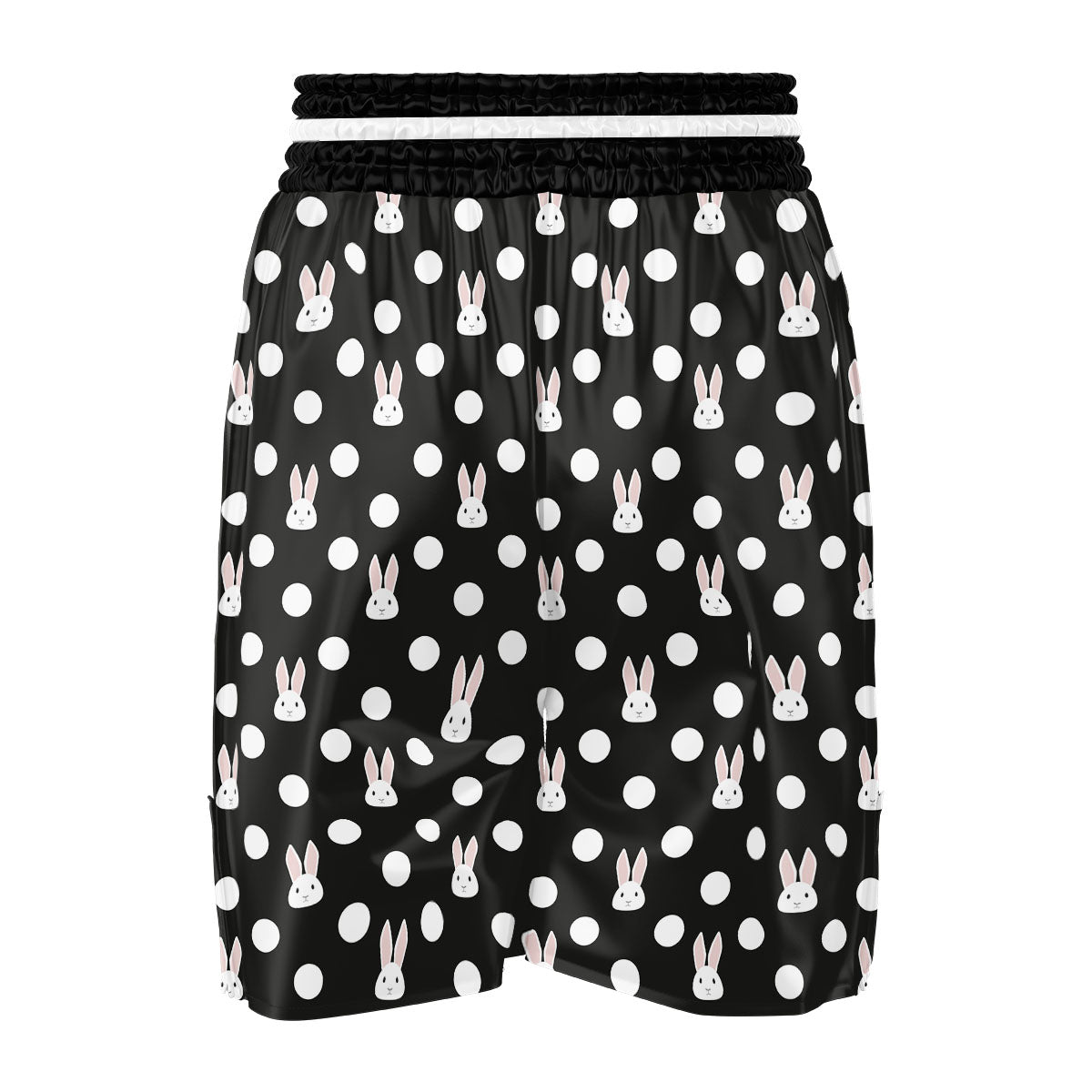 Rabbit Polka Dot Print Pattern Boxing Shorts-grizzshop