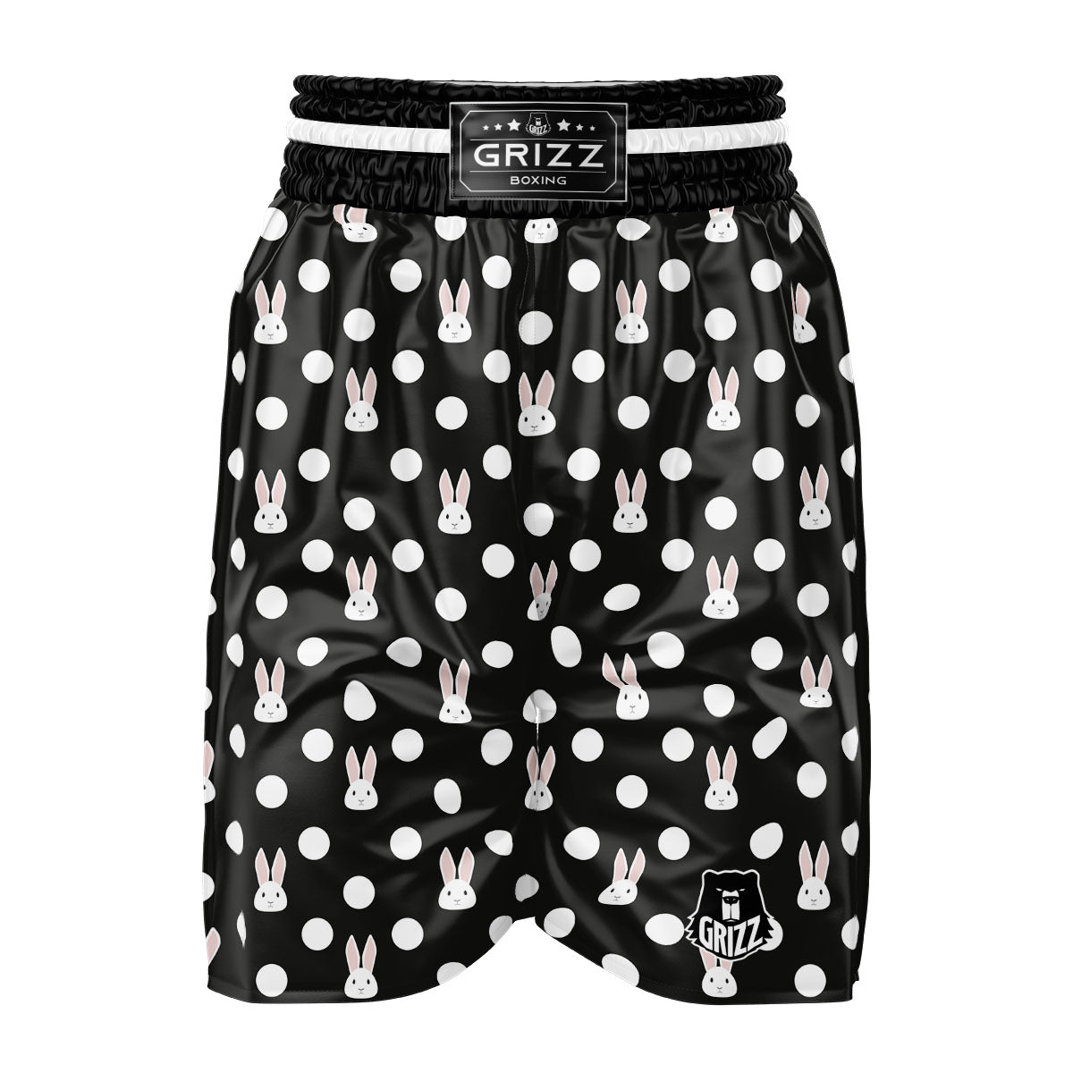 Rabbit Polka Dot Print Pattern Boxing Shorts-grizzshop