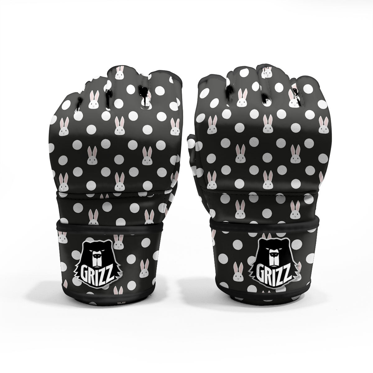 Rabbit Polka Dot Print Pattern MMA Gloves-grizzshop