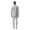 Rabbit White And Black Print Pattern Men's Pajamas-grizzshop