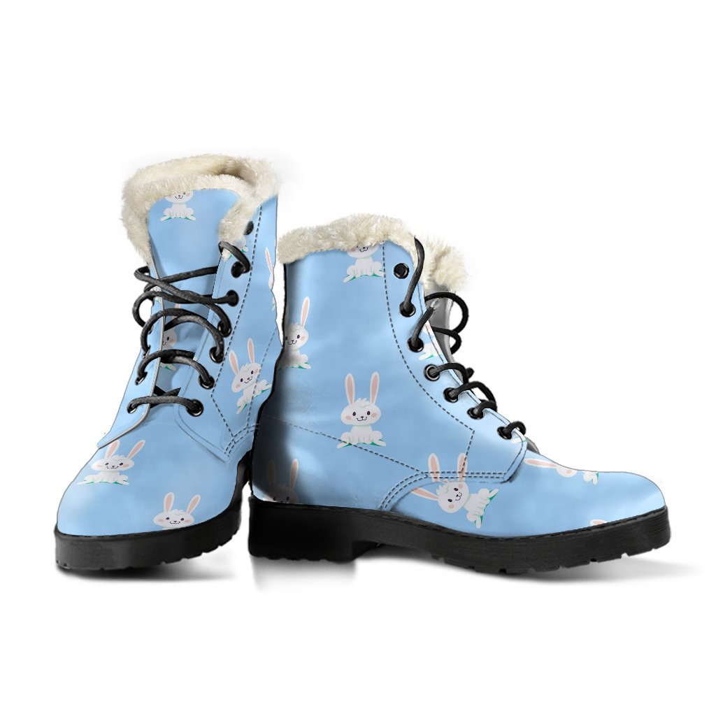 Rabbit Bunny Print Pattern Comfy Winter Boots-grizzshop