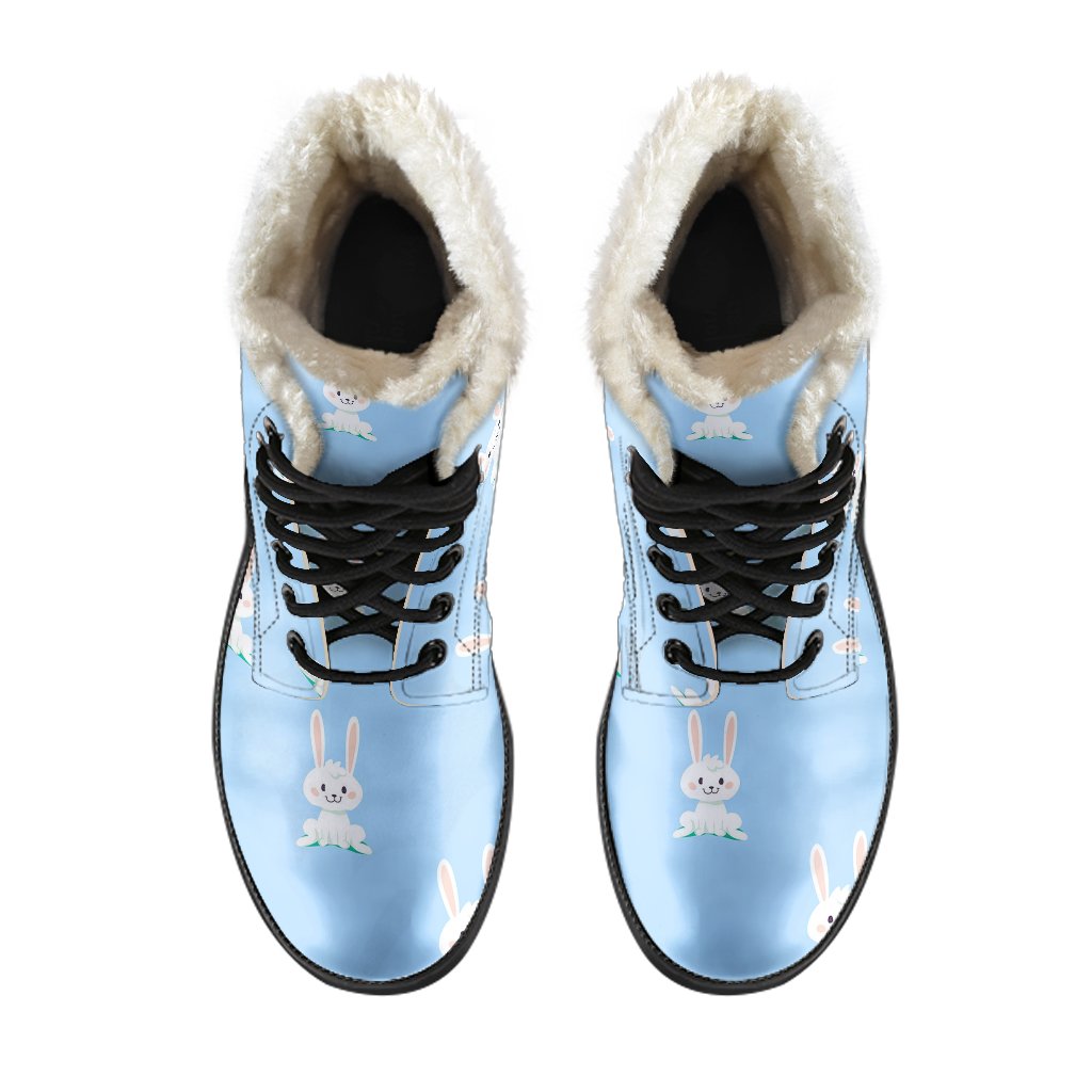 Rabbit Bunny Print Pattern Comfy Winter Boots-grizzshop