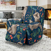 Raccoon Floral Pattern Print Recliner Cover-grizzshop