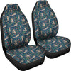 Raccoon Floral Pattern Print Universal Fit Car Seat Cove-grizzshop