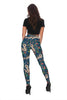 Raccoon Floral Print Pattern Women Leggings-grizzshop